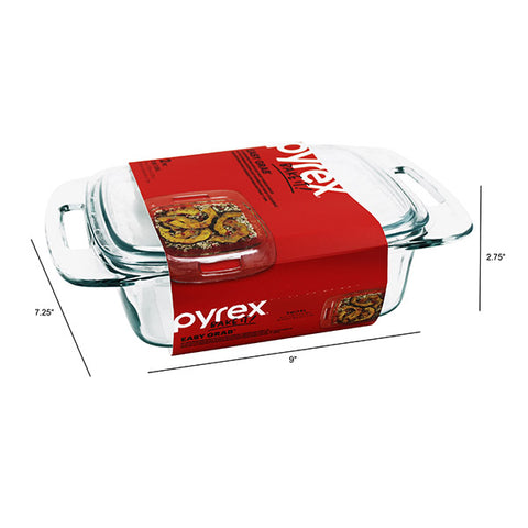 Pyrex EZ Grab Casserole Dish w/Cover - 2qt