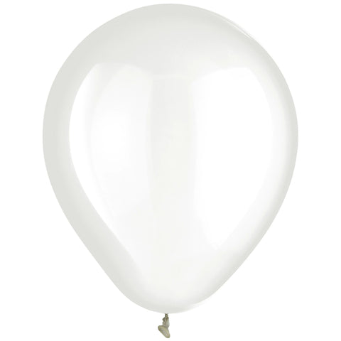 12" Latex Helium Balloons - Clear White
