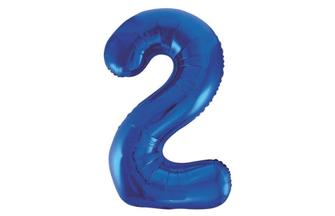 Blue Number Foil Helium Balloon