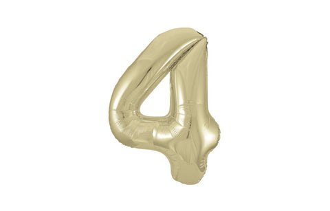Gold Number Foil Helium Balloon