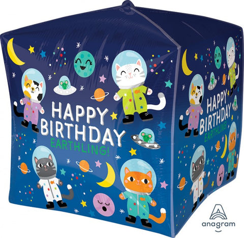 Happy Birthday Square Helium Balloon - 18"