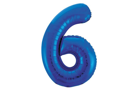 Blue Number Foil Helium Balloon