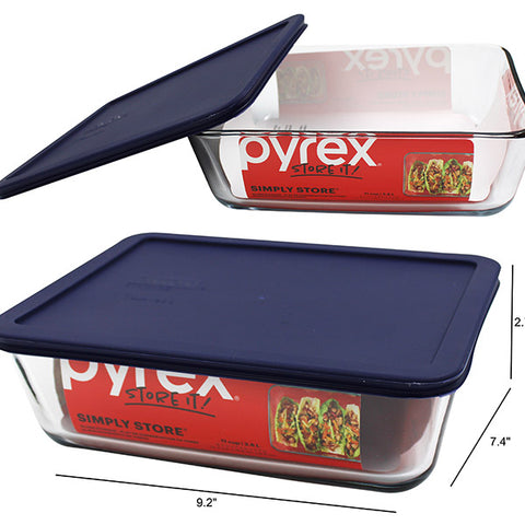 Pyrex Rectangular Dish w/Plastic Cover - 11 Cups