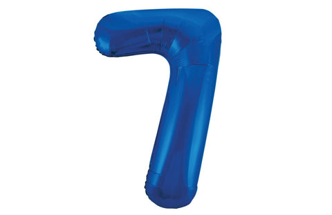 Blue Number Foil Helium Balloon