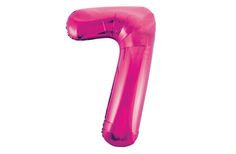 Pink Number Foil Balloon - 7