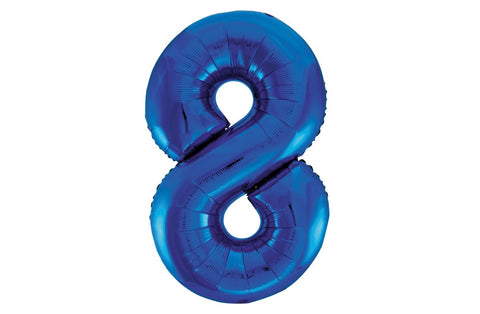 Blue Number Foil Helium Balloon