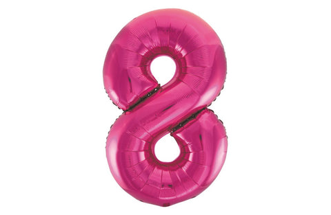 Pink Number Foil Balloon - 8