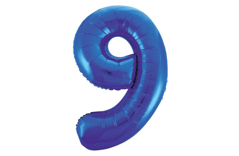 Blue Number Foil Helium Balloon