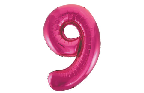 Pink Number Foil Balloon - 9