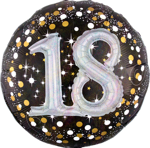 27" 3D Sparkling Balloon 18th BD