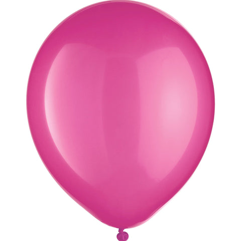 12" Latex Helium Balloons - Bright Pink