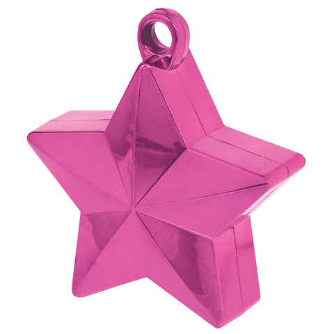 Bright Pink Star Helium Balloon Weight