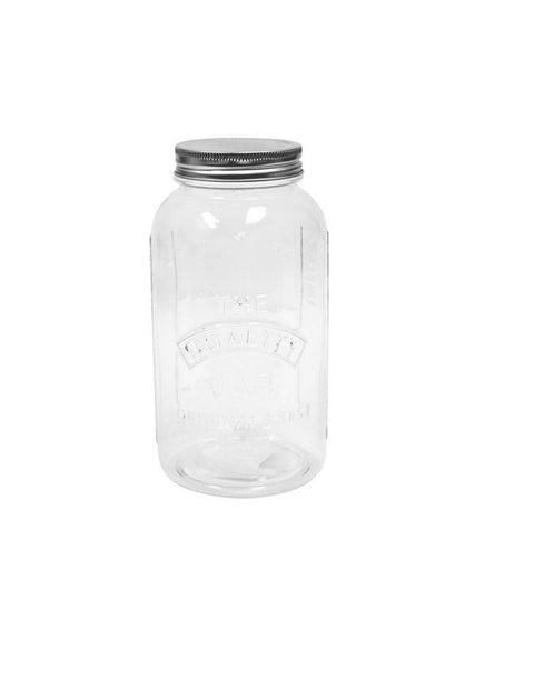 Calibrated Glass Jar with Metal Lid 1000ml