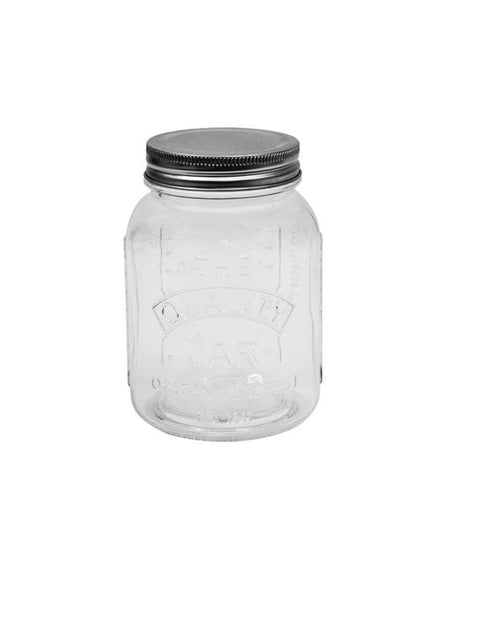Calibrated Glass Jar with Metal Lid 500ml