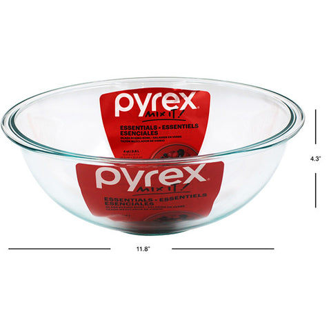 Clear Pyrex Mixing Bowl - 4qt