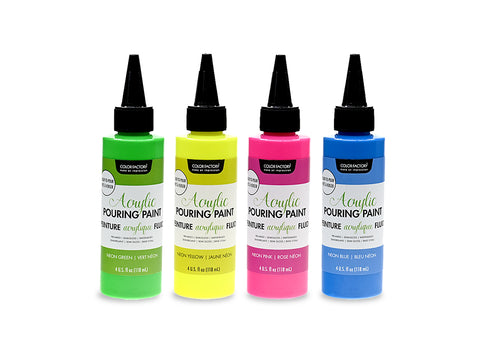 Color Factory-4oz 4ct Acrylic Pouring Paint Kit - Ready To Pour