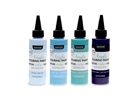 Color Factory-4oz 4ct Acrylic Pouring Paint Kit - Ready To Pour