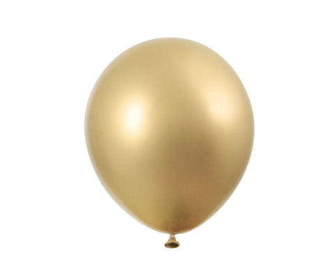 Gold platinum helium filled latex balloon