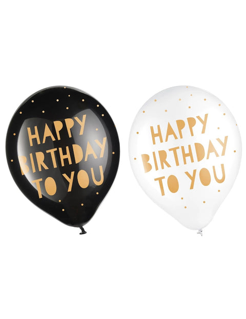 12" Birthday Latex Balloons 