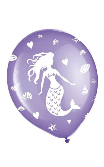 Mermaid Latex Balloons - 12" - Glitzville 