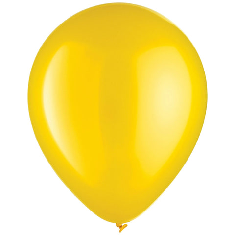 12" Latex Helium Balloons - Yellow