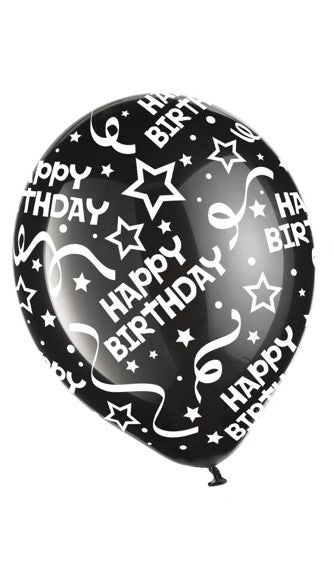 Printed Latex Balloons - Birthday Confetti - Glitzville 