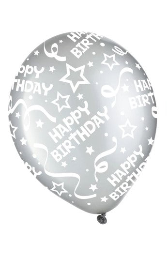 Printed Latex Balloons - Birthday Confetti - Glitzville 