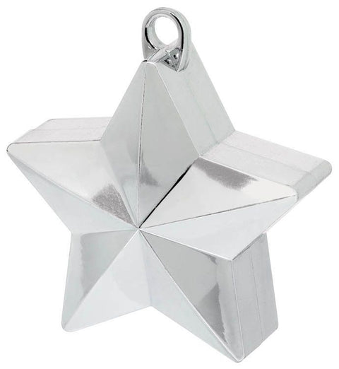 Silver Star Helium Balloon Weight