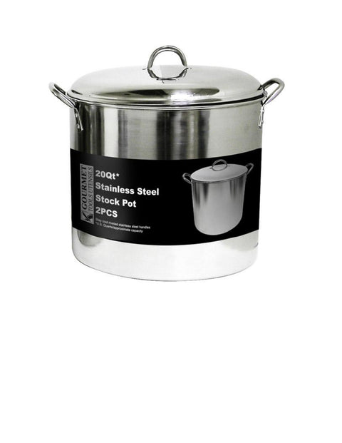 Stainless Steel Stock Pot with Dome Lid 20Qt