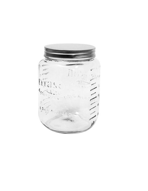 Vintage Glass Jar with Metal Lid 4L