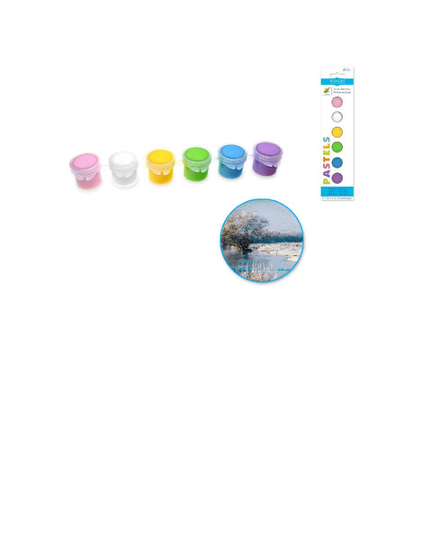 30ml Acrylique Paint Pots (6x5ml) for Crafter's in Pastel colors - Glitzville 