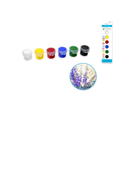 30ml Acrylique Paint Pots (6x5ml) for Crafter's in  Bright colors - Glitzville 